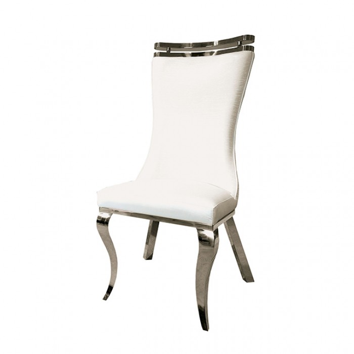 FM33010WH-SC-2PK Palazzo Silver Chair