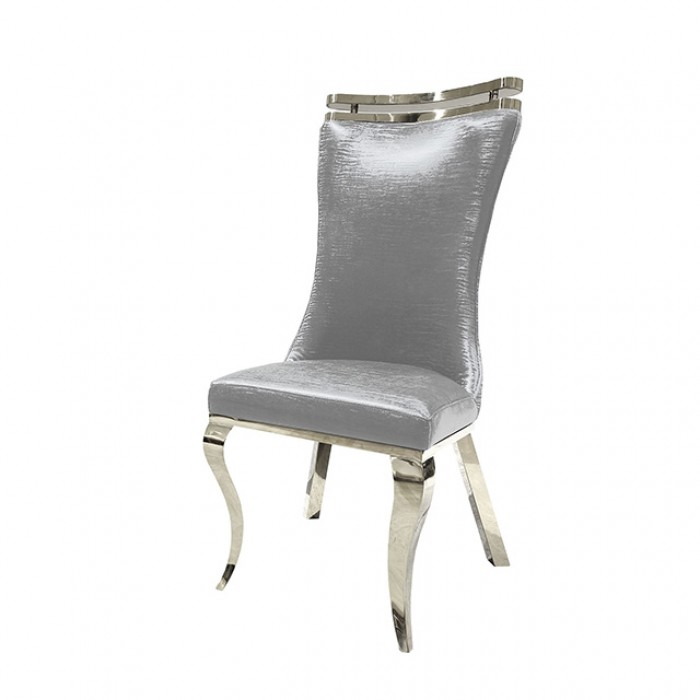 FM33010SV-SC-2PK Palazzo Silver Chair