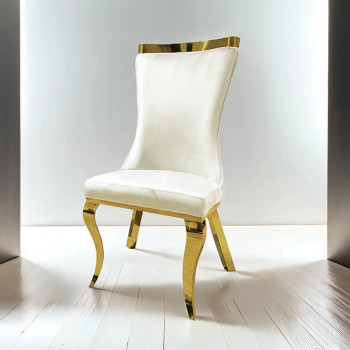 FM33013WH-SC-2PK Basilicata Gold Chair