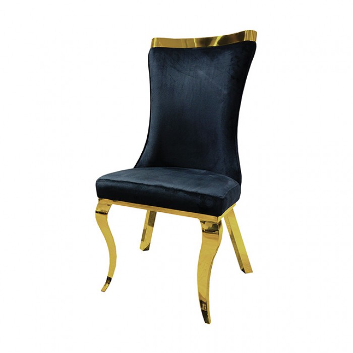 FM33013BK-SC-2PK Basilicata Gold Chair