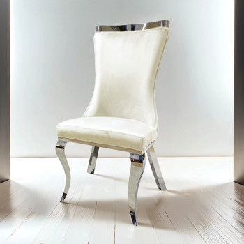 FM33012WH-SC-2PK Basilicata Silver Chair