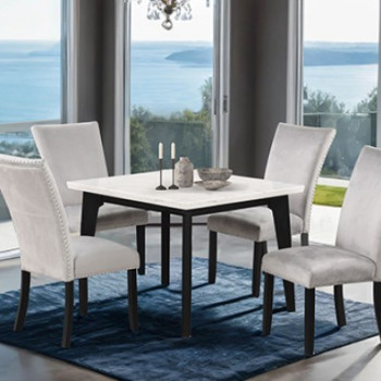 FM3330BK-ST-TABLE-5PC 5PC SETS Sabro Square Dining Table + 4 Side Chairs