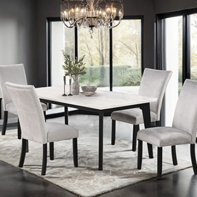 FM3330BK-T-TABLE-5PC 5PC SETS Sabro Rect Dining Table + 4 Side Chairs