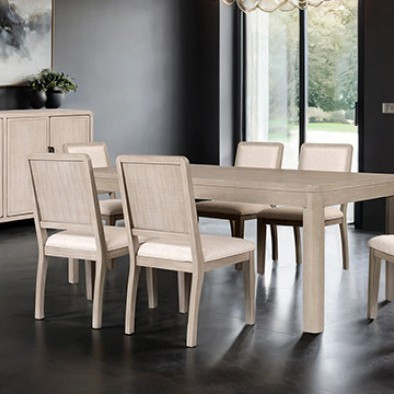 FM39016AK-T-7PC 7PC SETS Belize Rect. Dining Table + 6 Chairs