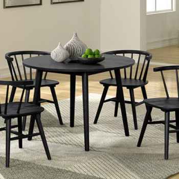 FM3102BK-RT-5PC 5PC SETS Yate Round Dining Table + 4 Chairs