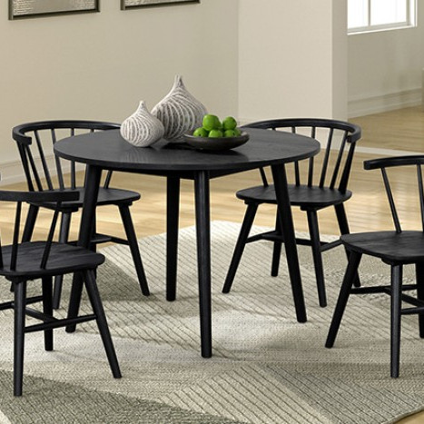 FM3102BK-RT-5PC 5PC SETS Yate Round Dining Table + 4 Chairs