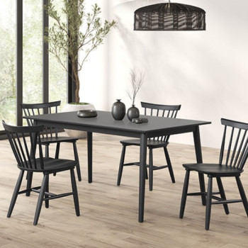 FM3100BK-T-5PC 5PC SETS Beale Dining Table + 4 Chairs