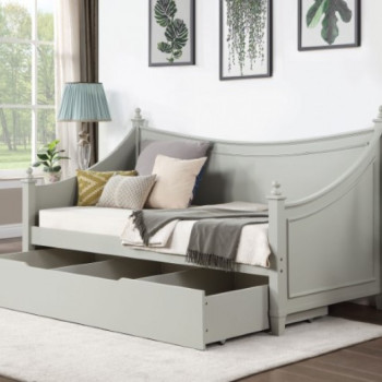 CM1477GY-BED-TR Lycoris Daybed + Trundle/Drawer
