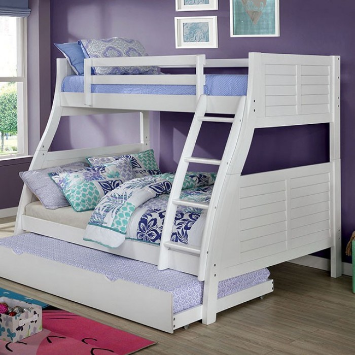 CM-BK963WH-BED Hoople Twin/Full Bunk Bed