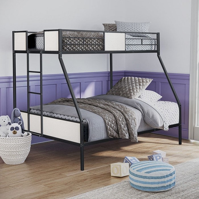 FM-BK904BK-TF Molton Twin/Full Metal Bunkbed