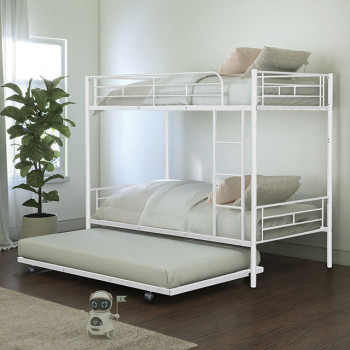 FM-BK906WH-TT Philotus Twin/Twin Bunkbed + Trundle