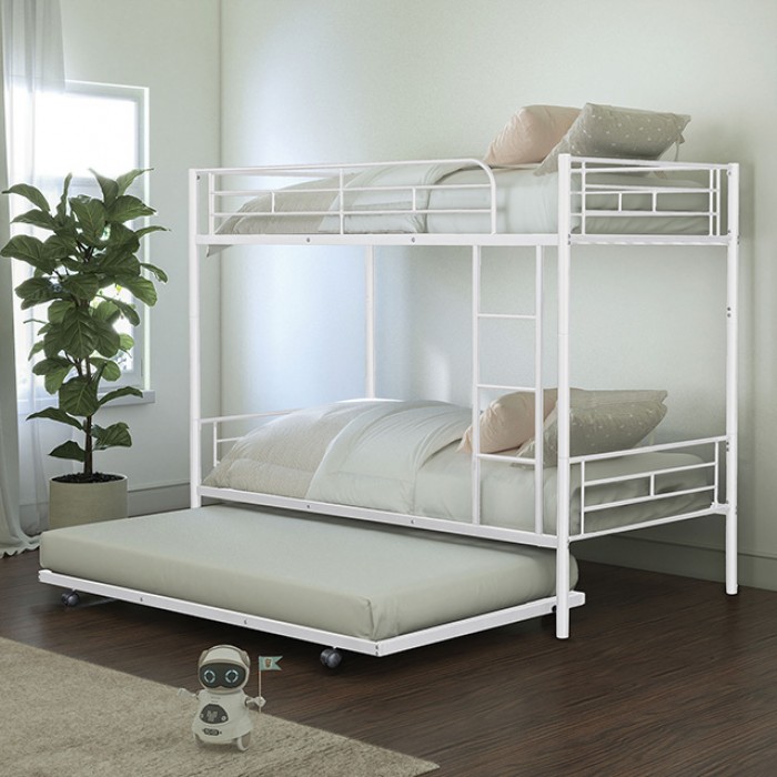 FM-BK906WH-TT Philotus Twin/Twin Bunkbed + Trundle