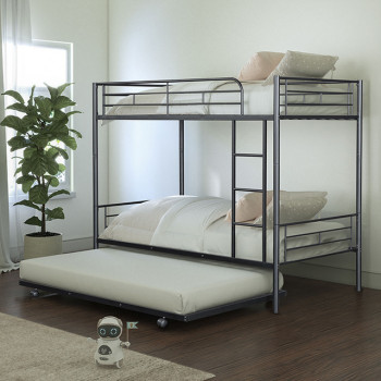 FM-BK906BK-TT Philotus Twin/Twin Bunkbed + Trundle