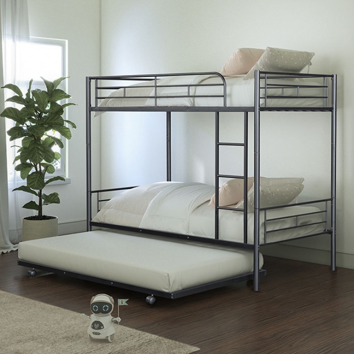 FM-BK906BK-TT Philotus Twin/Twin Bunkbed + Trundle