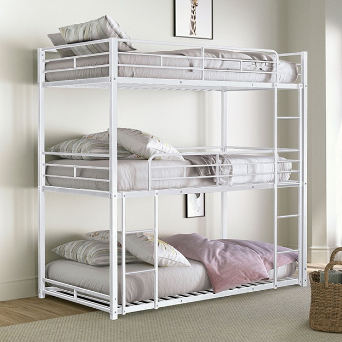 FM-BK909WH-T-BED Felgu Triple Twin Metal Bunkbed