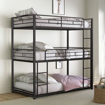 FM-BK909BK-T-BED Felgu Triple Twin Metal Bunkbed