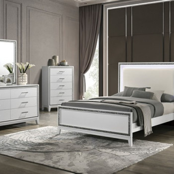 FM7203WH-Q-4PC 4PC SETS Lucida Queen Bed
