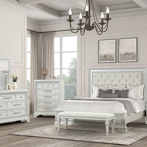 FM70000WH-W-EK-4PC 4PC SETS Stella Mia E.King Bed