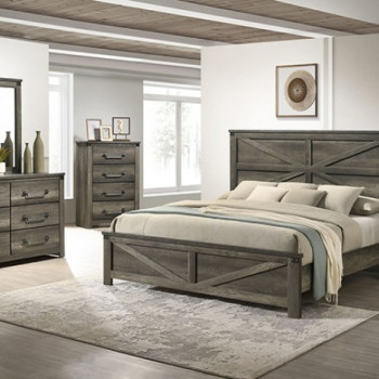 FM7218GY-Q-4PC 4PC SETS Britonale Queen Bed