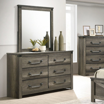 FM7218GY-D Britonale 6-Drawer Dresser