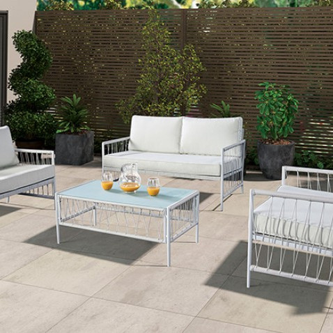 LA-A025WH-4PK Shomari 5 Pc. Wicker Sofa Set