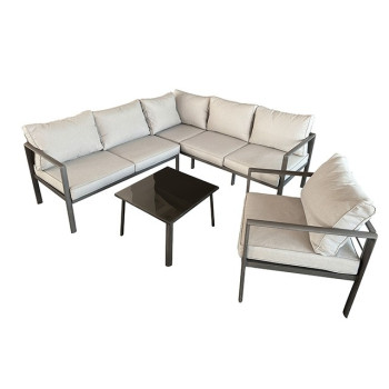 LA-A024WH-4PK Farisha 6 Pc. Outdoor Sectional Set