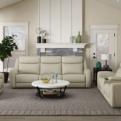 CM9986BG-SF-M-2PC 2PC SETS Jacobus Manual Recliner Sofa + Loveseat w/ Console