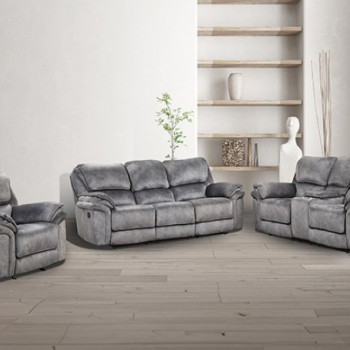 NX6002GY-SF-2PC 2PC SETS Themis Manual Sofa + Loveseat