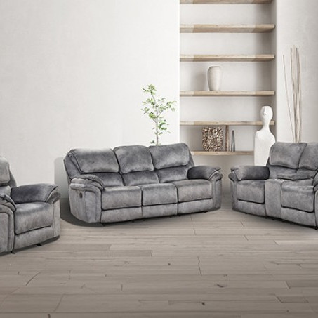 NX6002GY-SF-2PC 2PC SETS Themis Manual Sofa + Loveseat