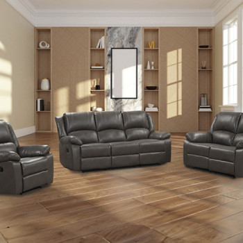 NX6008GY-SF-2PC 2PC SETS Letha Manual Sofa + Loveseat