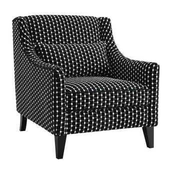 FM61007BK-CH-SQ Viviani Accent Chair w/ 1 Kidney