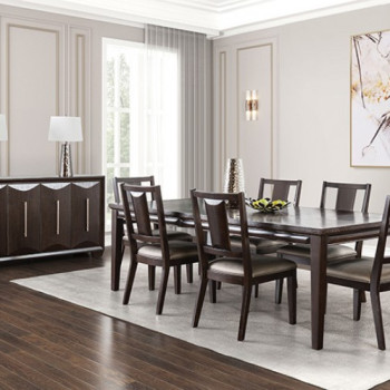 FM3399ES-T-7PC 7PC SETS Hinwitz Dining Table + 6 Side Chairs