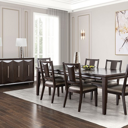 FM3399ES-T-7PC 7PC SETS Hinwitz Dining Table + 6 Side Chairs