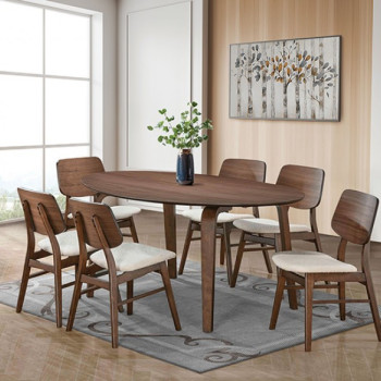 FM3212WN-T-TABLE-7PC 7PC SETS Narvik Dining Table + 6 Side Chairs