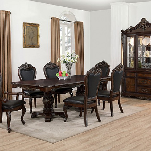 FM3261CH-T-TABLE-7PC 7PC SETS Manzanita Dining Table + 4 Side Chairs + 2 Arm Chairs