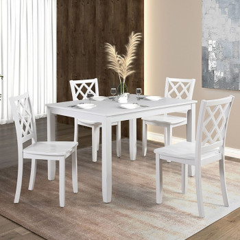 FM3424WH-T-5PK Yamhill 5 Pc. Dining Table Set