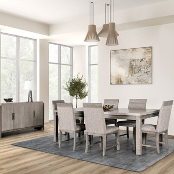FM3597GY-T-7PC 7PC SETS Vestby Dining Table + 6 Chairs