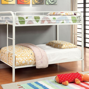 CM-BK1032-WH Rainbow Twin/Twin Bunk Bed