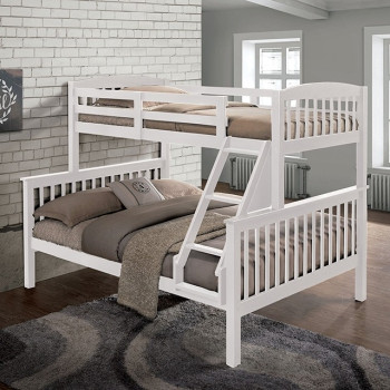 NX-BK001WH-BED Brookings Twin/Full Bunk Bed