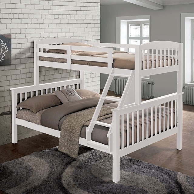 NX-BK001WH-BED Brookings Twin/Full Bunk Bed