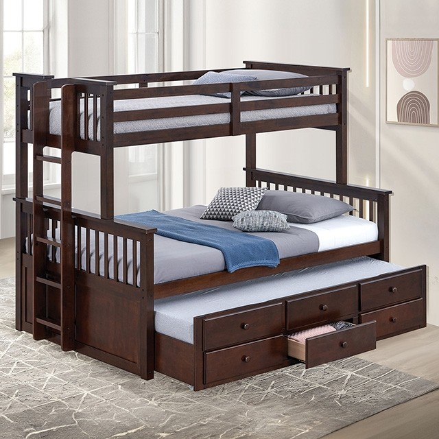 FM-BK458F-DW-BED University Twin/Full Bunk Bed