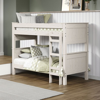 AM-BK302WH-BED Albani Twin/Twin Post Bunkbed