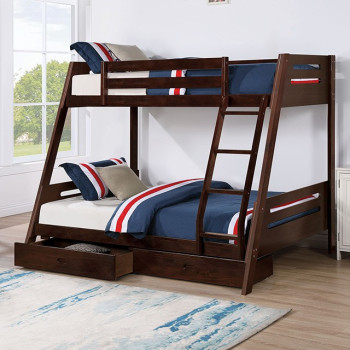 FM-BK003ES-BED Emilee Twin/Full Bunk Bed