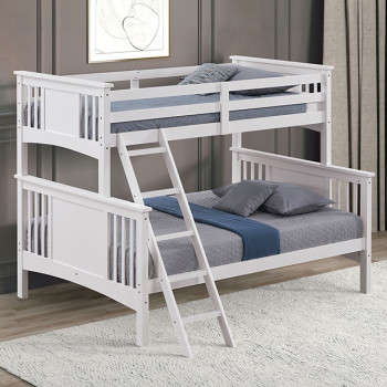 FM-BK602F-WH-BED Spring Creek Twin/Full Bunk Bed