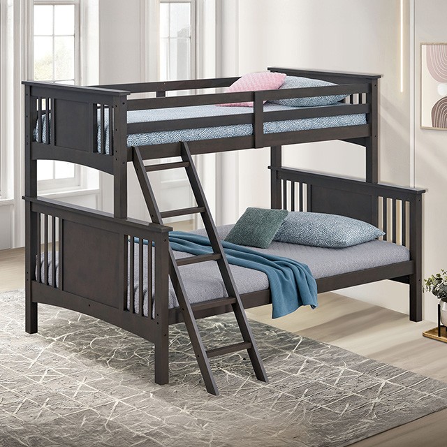 FM-BK602F-GY-BED Spring Creek Twin/Full Bunk Bed