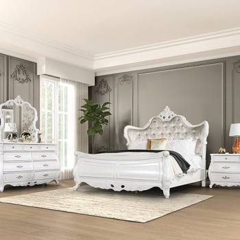 FM7419WH-Q-4PC 4PC SETS VALENTINI Queen BED