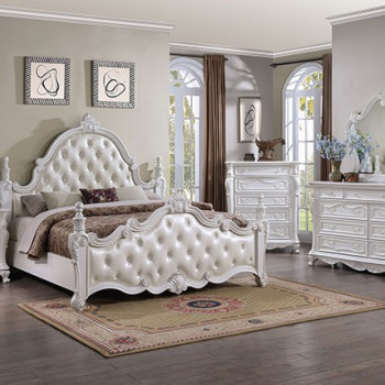 FM7637WH-Q-4PC 4PC SETS CREMONA Queen BED