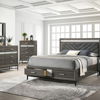 FM7212GY-Q-4PC 4PC SETS VOLETA Queen BED