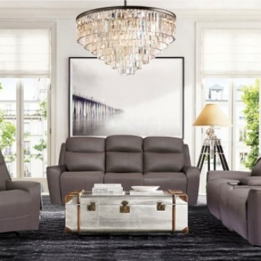 CM9922GY-2PC 2PC SETS ARTEMIA POWER SOFA + LOVESEAT