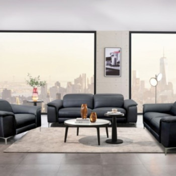 CM9927BK-2PC 2PC SETS ASCONA POWER SOFA + LOVESEAT